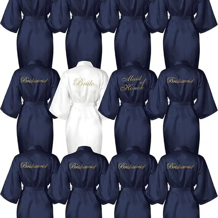 12 pezzi abiti da damigella d'onore kimono da sposa per il giorno del matrimonio abiti da festa da sposa ricamati in raso