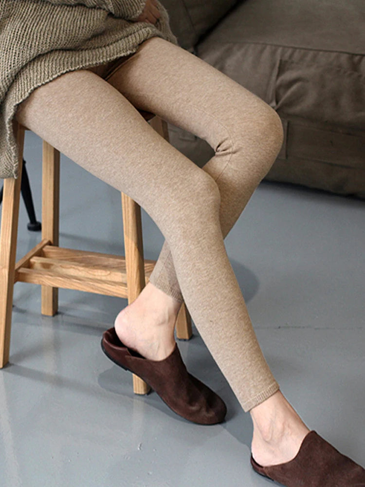 High-quality Sheep Hot Sales Leggings Women Autumn Winter Wool Long Elastic Ladies Fashionable Versatile Basic Style Warm Pants PlatiNum