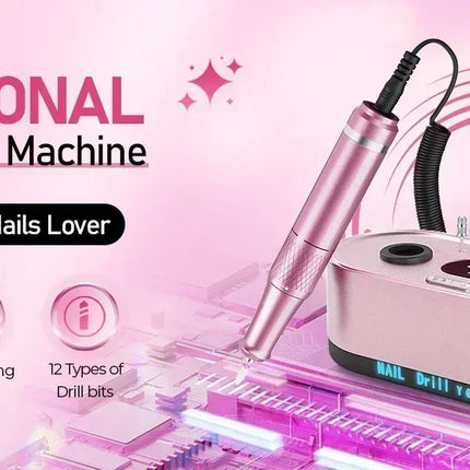 2026 Pro Specialist Electric Nail Refiner 40000RPM LCD Digital Nail Drill Machine Pack For Acrylic Gel Nails Salon Manicure Instrument