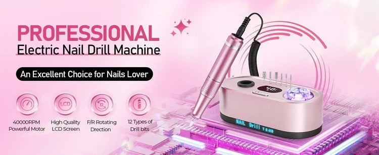 2026 Pro Specialist Electric Nail Refiner 40000RPM LCD Digital Nail Drill Machine Pack For Acrylic Gel Nails Salon Manicure Instrument