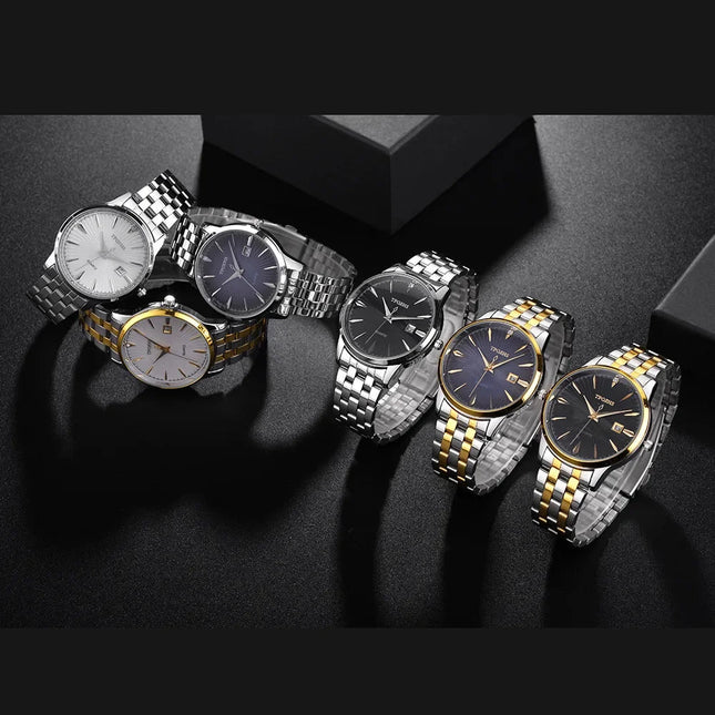 Orologi da cocktail da uomo Orologio al quarzo da uomo d'affari di moda di lusso di marca Orologio sportivo da uomo in acciaio pieno impermeabile Orologio nero Relogio Masculino platinumshop