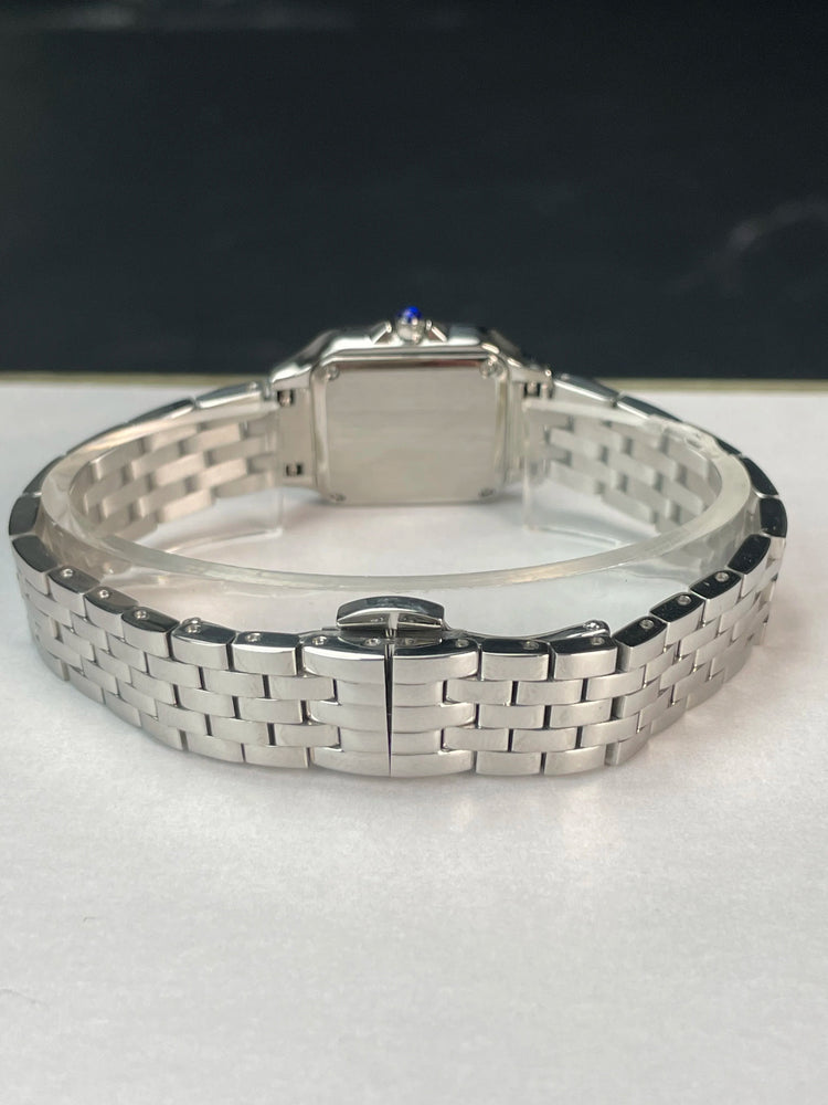 Classico orologio al quarzo quadrato retrò con numeri romani, orologio da coppia, orologio da uomo e da donna di lusso, regalo alla moda in acciaio inossidabile platinumshop