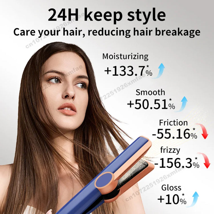 Professional Hair-care Styling Tool Hair Straightener & Hair Dryer Heat-Up Hair Flat Iron Negative Ion Iron Household Hair Dryer