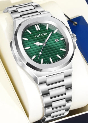 Men's Ultra-Thin Waterproof Quartz Watch with Calendar, High-End Lightweight Design for an Elegant Look