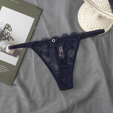 Sexy G-string Panties Lace Women Underwear Panties Female Thin Belt Underpants Thong Solid Color Pantys Low-Rise Lingerie