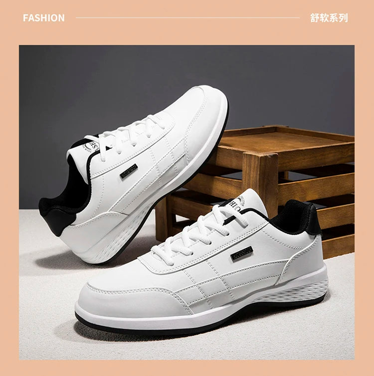 Pu Leather Men Shoes Sneakers Trend Casual Breathable Leisure Male Sneakers Non-Slip Footwear Vulcanized Shoes Tenis Masculino