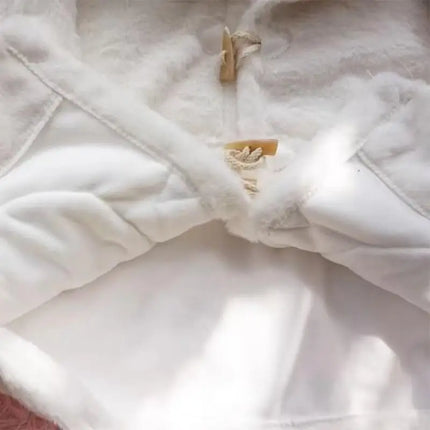 Kawaii Winter Clothes Cute Coats Women Rabbit Cosplay Costume Ears Hooded Lamb Wool Lolita Outwear Y2K Thicked Cartoon Jackets