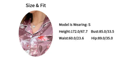 Pigiama in raso per donna pigiameria con stampa floreale autunno vestiti per la casa Soft Comfort top e pantaloni a maniche corte pigiama pigiama Femme