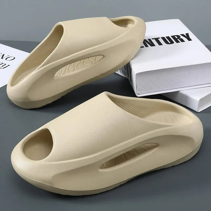 Pantofole in cocco Le donne indossano sandali Coppia fondo spesso Eva Step on Shit Feeling Home Home Pantofole di grandi dimensioni Scarpe - platinumshop