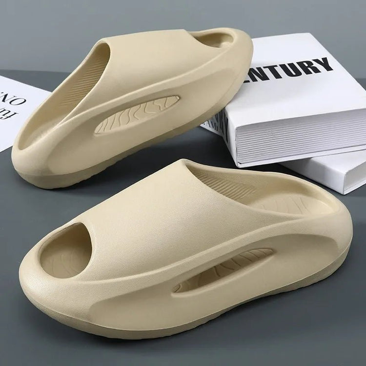Pantofole in cocco Le donne indossano sandali Coppia fondo spesso Eva Step on Shit Feeling Home Home Pantofole di grandi dimensioni Scarpe - platinumshop