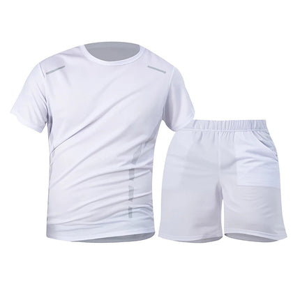 Tuta sportiva da uomo ad asciugatura rapida 1/2/4 pezzi T-shirt casual traspirante a maniche corte Tasca Pantaloncini versatili per adolescenti da indossare platinumshop