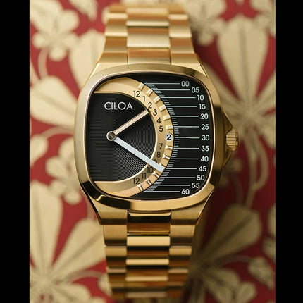 CILOA retro square watch men's light luxury gift 2025 new stainless steel strap gold waterproof men quartz watch brand authentic