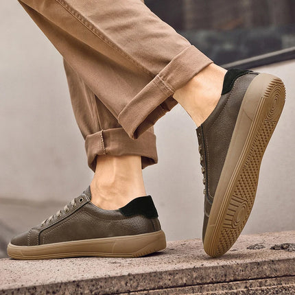 Fashion Brand Men Genuine Leather Shoes Comfortable Man Casual Shoes Outdoor Sports Sneakers Skateboard Footwear Tenis Masculino