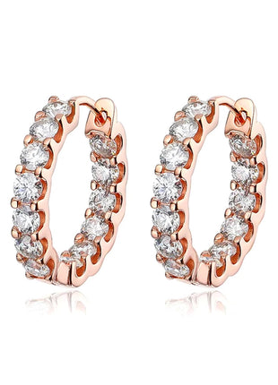 KNOBSPIN 2.6ct D Color Moissanite Earring 925 Sterling Sliver Plated White Gold Hoop Earring for Women Wedding Party Jewelry PlatiNum