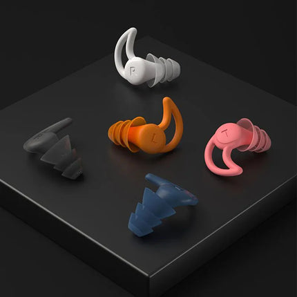 Tappi per Orecchie da Nuoto in Silicone, Protezioni Auricolari Impermeabili a 3 Strati, Tappi Morbidi Antirumore per Adulti