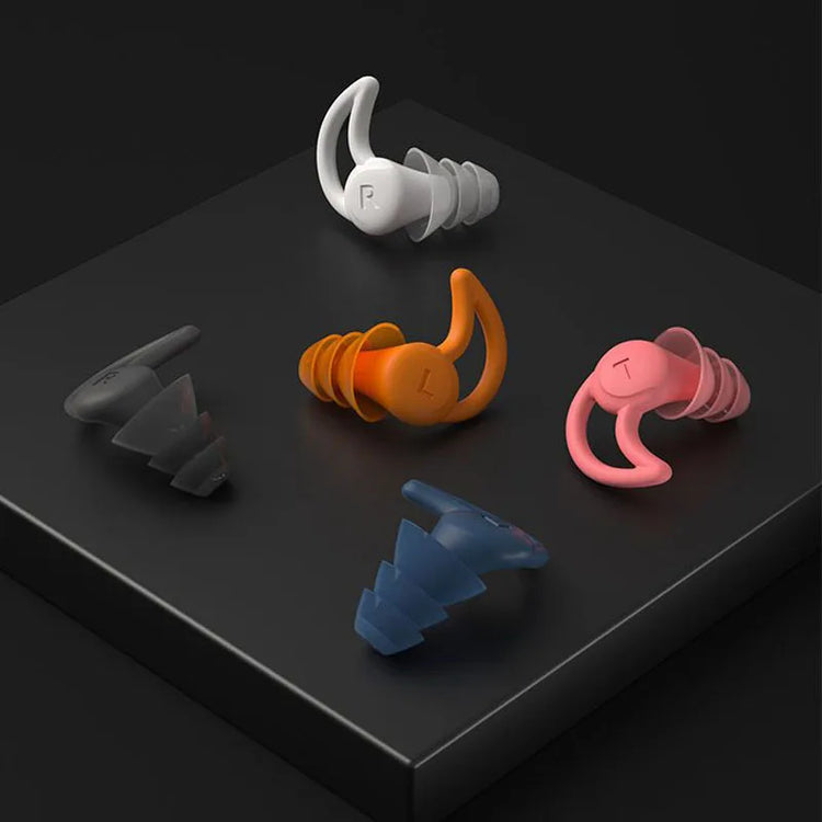 Tappi per Orecchie da Nuoto in Silicone, Protezioni Auricolari Impermeabili a 3 Strati, Tappi Morbidi Antirumore per Adulti