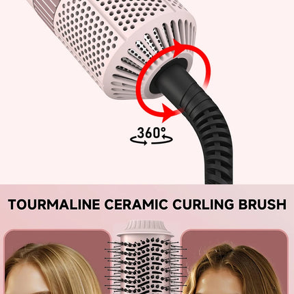 5in1 Hair Dryer Brush Curling Iron Hair Dryer Detachable Auto Wrap Curlers Fast Drying Electric Styling Hair Blower Brush