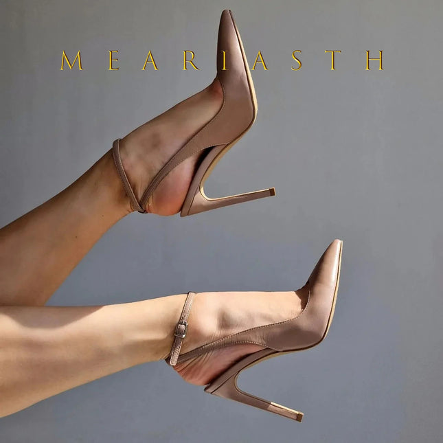 2025 Sexy pointed ultra high heel elegant sandals patent leather garter summer sandals
