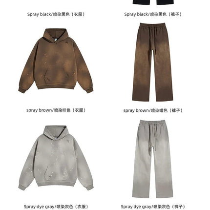 Custom LOGO2024 autumn and winter 450g cotton polyester terry old men's and women's street suits oversize loose washing hoodie PlatiNum