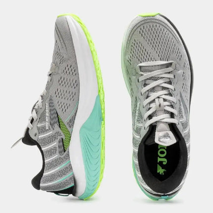 Joma Victory Men 2512 Grey Running Shoes feature a breathable upper, excellent cushioning, and a high-grip sole, perfect for training and asphalt races, making them a reliable choice for men's running shoes. PlatiNum