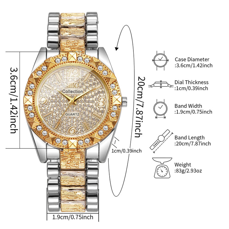 Orologi da donna con diamanti di lusso Orologio da polso al quarzo da donna con quadrante arabo alla moda Reloj Mujer Orologio da ragazza regalo (senza scatola) platinumshop