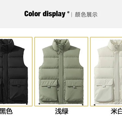 90 New Standard Down Jacket - Men's and Women's Matching Down Vest, Warm Coat, Sleeveless Down Jacket Workwear Coat