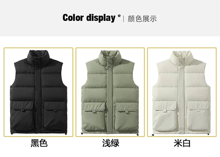 90 New Standard Down Jacket - Men's and Women's Matching Down Vest, Warm Coat, Sleeveless Down Jacket Workwear Coat