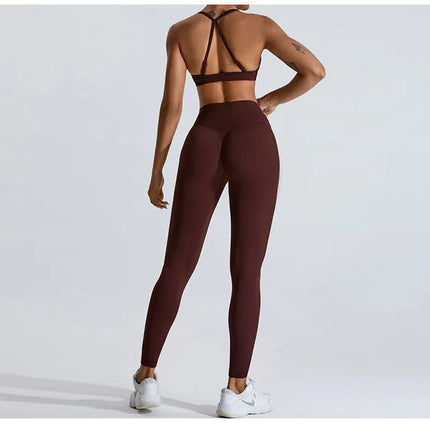 Seamless Women Solid Color High Waist Yoga Pants Sexy Hip-lifting Tight Sports Pants Women Push Up Fitness Workout Yoga Leggings PlatiNum