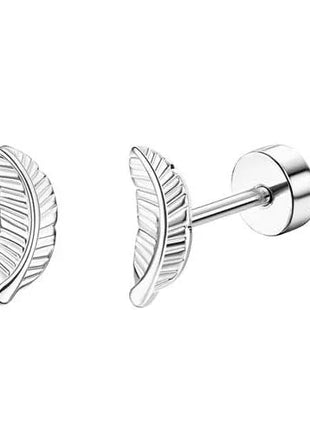 Florideco 1 paio di orecchini a bottone ipoallergenici con retro piatto per donna uomo orecchini a bottone per cartilagine in acciaio inossidabile chirurgico platinumshop