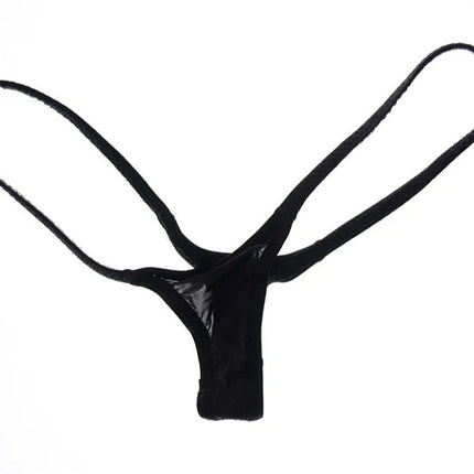 Women's Thin Ice Silk High Elastic Thong Mini Low-rise Sexy Sheer Single Layer Underwear