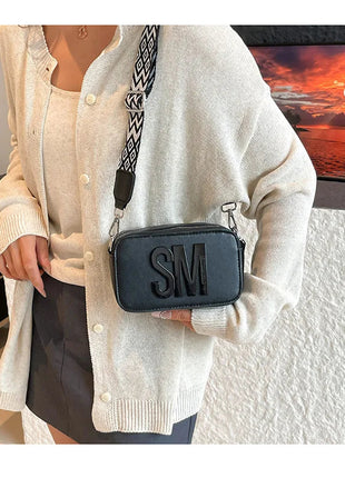 Cross-Border Style Camera Bag Fashionable Retro Women's Shoulder Slant Bag Small Square Bag Street Trend PU Material PlatiNum