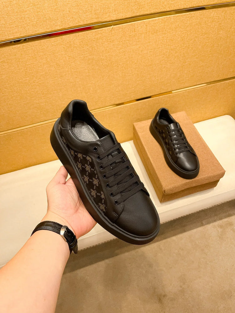 Men's Handmade Leather Lac-up Sport Shoes Comfortable Casual Design Sneakers Hot Sale Sports Footwear