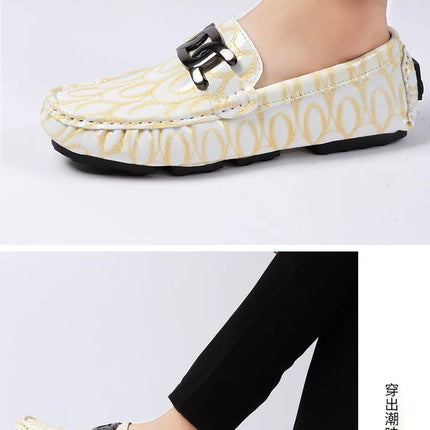 Mocassini da Uomo con Motivi Testurizzati, Calzature Casual Slip-On per Uso Quotidiano, Calzature Resistenti all'Usura e Robuste per Uomo