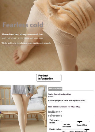 Leggings termici da donna Panty in pile Collant da donna Calze Collant Donna Inverno Falso Traslucido Caldo Collant sexy Inverno