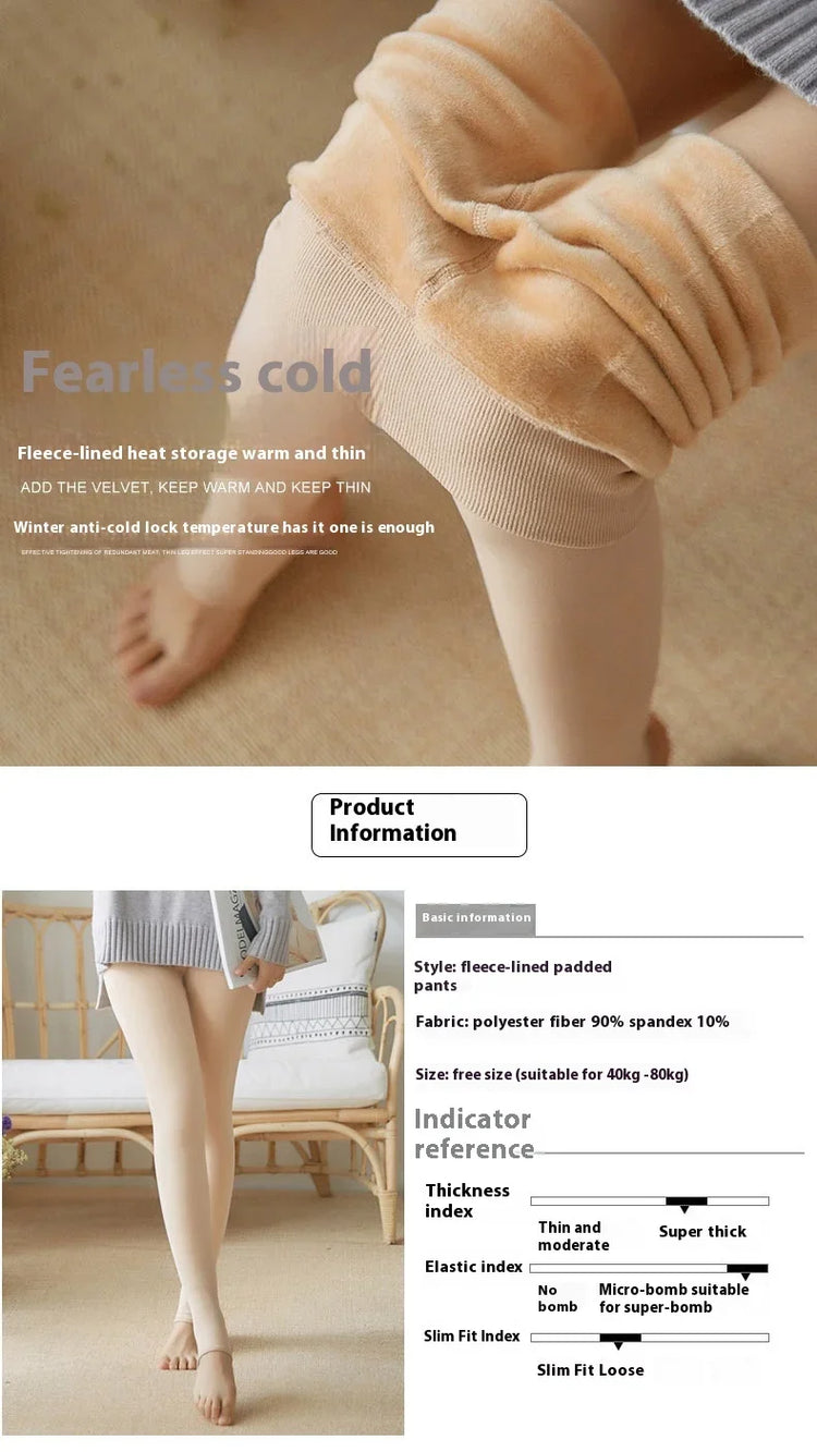 Collant in pile da donna Collant invernali caldi neri sexy Calze a vita alta Collant in velluto spesso sottile elastico da donna