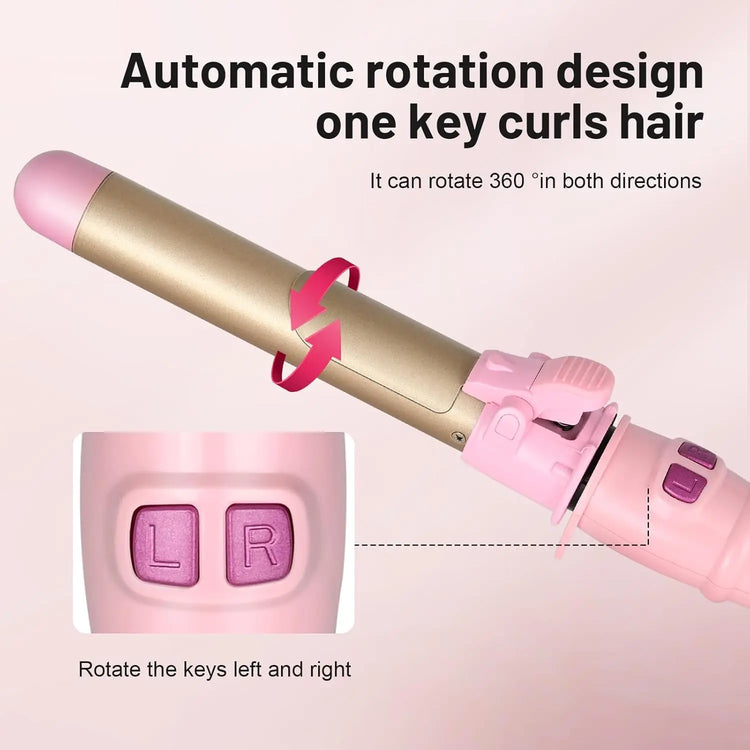 Automatic Curling Iron Hair Curler Electric Negative Ion Auto Rotating Curling Tool 1.1 Inches Barrel Suitable for All Hair Type