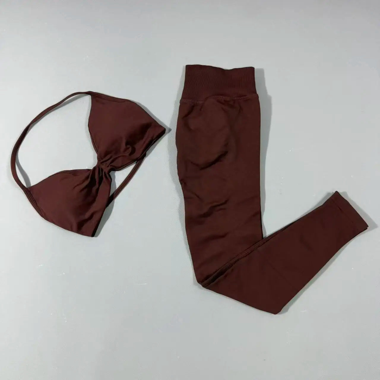 Yoga Gym Set 2 Piece Women Strappy Yoga Bra Top Workout Scrunch Shorts Sports Suit Fitness Clothes Seamless Yoga