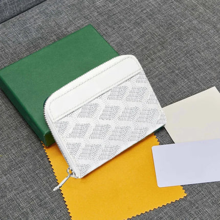 Portafoglio unisex con cerniera in vera pelle, mini borsa quadrata, borsa portaoggetti alla moda con scomparti multipli per monete e carte, per uso quotidiano