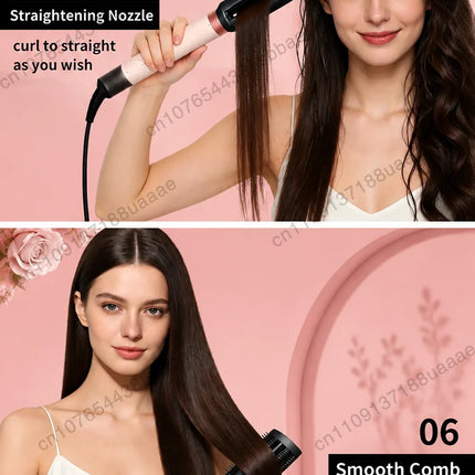 6-in-1 multifunction hair dryer, 110,000 RPM high-speed hair care ionic hair dryer quick drying, automatic curling styling tool