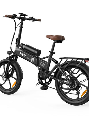 Bicicletta Elettrica Pieghevole PVY Z20 MAX con Sensore di Coppia, Doppia Batteria per Pendolarismo Urbano, E-bike a Pedalata Assistita con Autonomia di 25.6Ah