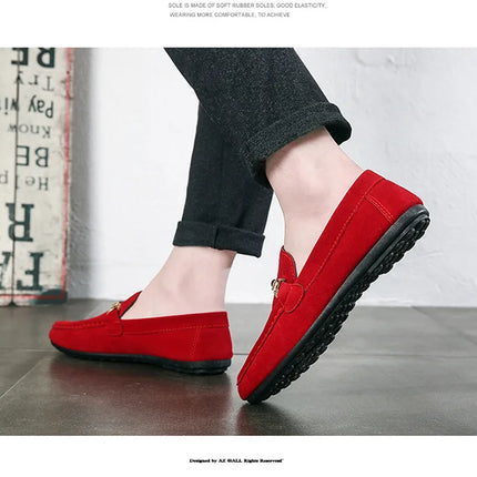 Estate nuove scarpe da uomo alla moda mocassini morbidi di alta qualità mocassini in pelle scamosciata Casual Flats Outdoor Light Walking scarpe da uomo Zapatos