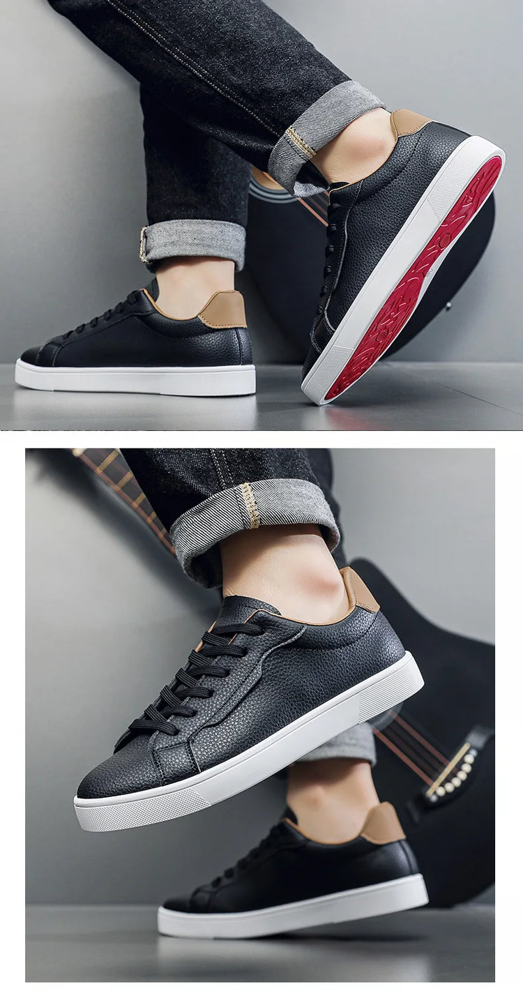 Leather Men's Sports Shoes - Casual Style, Breathable Men's Shoes, Anti-slip and Comfortable, Men's Casual Sneakers