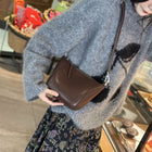 Nuova borsa in vera pelle, versatile borsa a tracolla piccola in pelle di vacchetta di alta qualità per donna