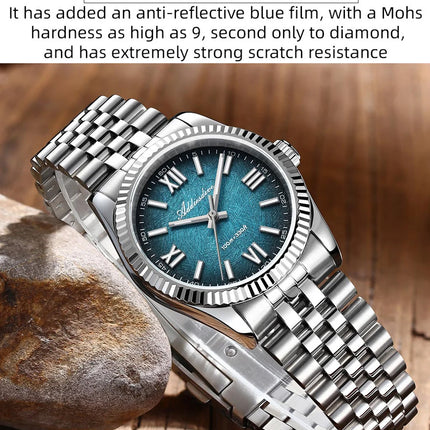 ADDIESDIVE New 36mm Watch for Men AD2512 Luxury Sapphire VH31 Quartz Wristwatch 100m Waterproof Stainless Steel Luminous Watches