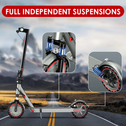 HiQiS D8 pro 350W Potente scooter elettrico Gamma 30KM Pneumatico solido da 8,5 pollici Monopattino elettrico 10.5Ah 30KM/H E-scooter