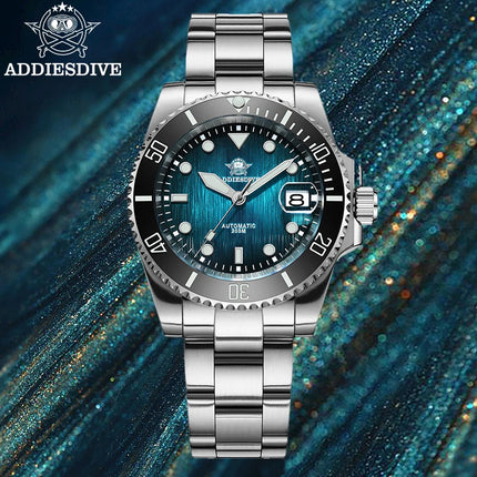 ADDIESDIVE Watch for Men Sapphire AR Coated Automatic Wristwatch 200m Waterproof  Super Luminous 8215 Mechanical Watches New