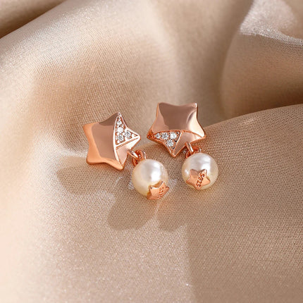 2025 Orecchini originali in pietra a forma di cuore bianco rosa, blu, rosso, verde, orecchino di perla con fiocco di neve, gioielli in argento s925 con fascino femminile platinumshop