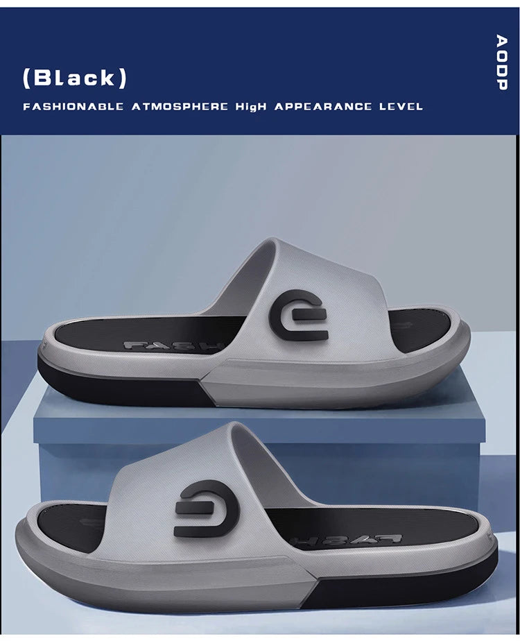 Pantofole da uomo alla moda Suola morbida in PVC Scivoli antiscivolo Infradito da spiaggia casual all'aperto Pantofole da bagno per la casa Nuovo sandalo