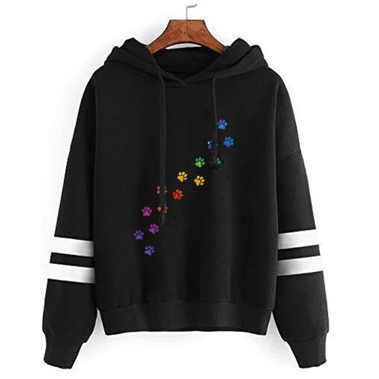 Fashion Autumn And Winter Cat Print Hoodie Sweater Men And Women Pullover Casual Top