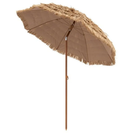 Ombrellone Tiki con Tetto in Paglia Stile Hawaiano Tropicale 30 °   Ombrellone da Esterno Multi-Angolo con Palo in Metallo Rimovibile per Spiaggia, Giardino e Patio